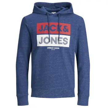 

Jack & Jones hombre sudadera con capucha JCOSTROM Logo Sweat Hood Navy Peony Jaspeado