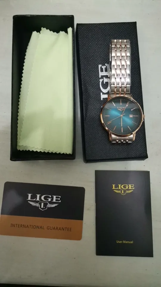 LIGE Luxury Ladies Watch Women Waterproof Rose Gold Steel Strap Women Wristwatch Top Brand Bracelet Clocks Relogio Feminino photo review