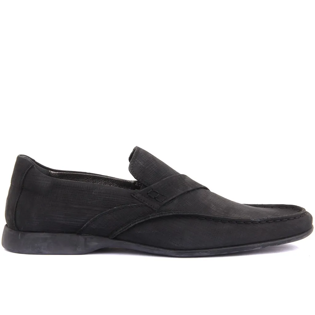 

Sail-Lakers Black Leather Men 'S Casual Shoes