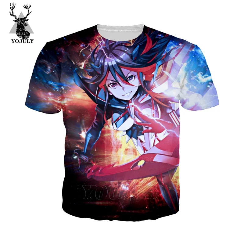 5 3d принт, модная футболка с аниме Kill La Kill, Matoi Ryuuko off white, мужские футболки в стиле хип-хоп, с круглым вырезом, короткий рукав, уличная одежда, A484 - Цвет: 5