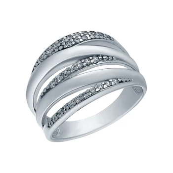 

Silver ring with cubic zirconia sunlight sample 925