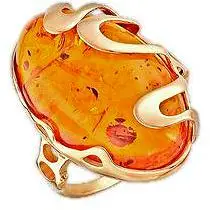 

Esthete ring with silver Amber