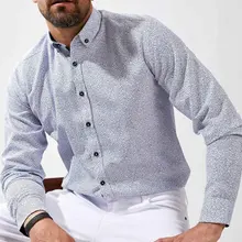 Дефакто Мужская официальная рубашка со стоячим воротником Повседневный тканый Топ рубашка с длинным рукавом офисная Деловая одежда Топ рубашка ткань L5829AZ19AU