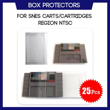 

Box Protector For SNES For Super Nintendo Cart Cartridge NTSC Game Custom Made Plastic Case 25 Pcs