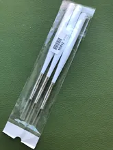 ROSALIND 3 unids/lote blanco cepillo para uñas de Gel UV polaco cepillos suaves para manicura pequeño pintura patrón con forma de uña de uñas de arte