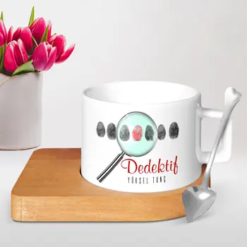 

Personalized Professional Detective Wooden Altlıklı Ceramic Cup-2
