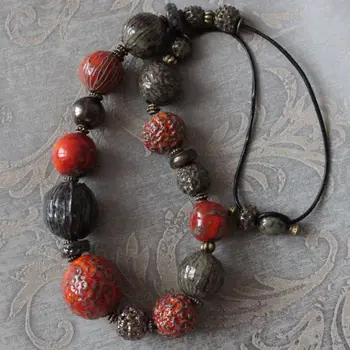 

Ceramic beads. clay&smyk. Handmade. Beatrice