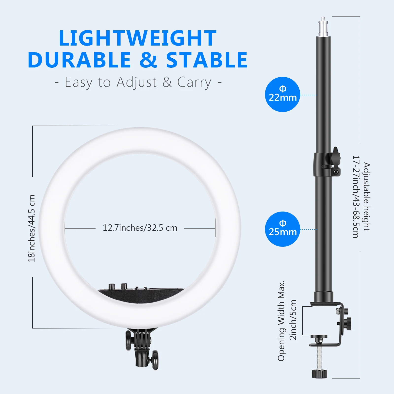 Jasibe.hn - Aro de luz Neewer Neewer - Kit de luces LED SMD de 18 pulgadas  con soporte de luz de 78.7 pulgadas, filtro y adaptador de zapata caliente  para estudio fotográfico