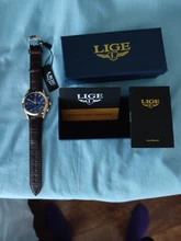 LIGE-Reloj analógico con correa de cuero para hombre, cronógrafo a la moda, de lujo superior, de cuero premium, impermeable, para deporte, nuevo, 2020