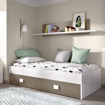 

Bed nest in KIT model NOA + 1 drawer + 1 shelf ARTIC and TORTOLA COLOR