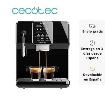 

Cecotec Megautomatic Coffee Maker Power Matic-Ccino 6000 Nera19 Series 1-2 Bars Quick Heating System LCD Screen Coffee Tank