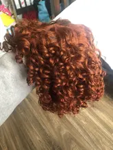 Orange Colored Human Hair Wigs Scalp Top Full Machine Made Wig Loose Wave Indian Indian