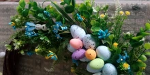 Huevo de Pascua Feliz, flores artificiales de decoración para fiesta en casa, artesanal, regalo para niños, suministros de decoración de Pascua, 2x3CM, 3x4cm