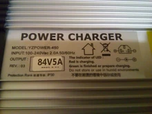 YZPOWER 84V 5A cargador de batería de litio para 72V 20S de litio batería eléctrica para moto bicicletas herramientas