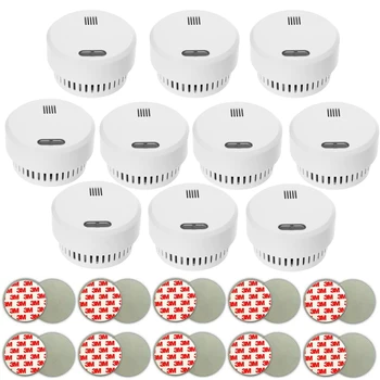

10x Feuermelder DC3V 10 years Lithium Batterien & Magnethalter Rauchmelder Magnet Brandmelder with TUV & VDS3131 approval