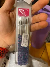 Acrílico Gel UV brillante dibujo pinceles para pintar herramientas para manicura Set manija de cristal flor grabada plumas herramientas de decoración de uñas