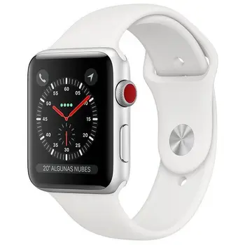 

Apple Watch Serials 3 GPS Cell 42mm silver aluminium Case with white sport band