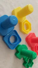 4 set/lote tornillo bloques de construcción de plástico insertar bloques tuerca forma juguetes para niños juguetes educativos de los modelos de escala juguetes de los niños