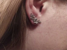 XIYANIKE-pendientes de circón con lazo para mujer, de Plata de Ley 925, moda coreana, gran oferta, VES6613