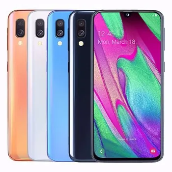 Перейти на Алиэкспресс и купить Samsung Galaxy A40, мобильный смартфон бесплатно, 15 см (5,9 дюйма), 4 Гб 64 ГБ, две sim-карты, 3100 мАч