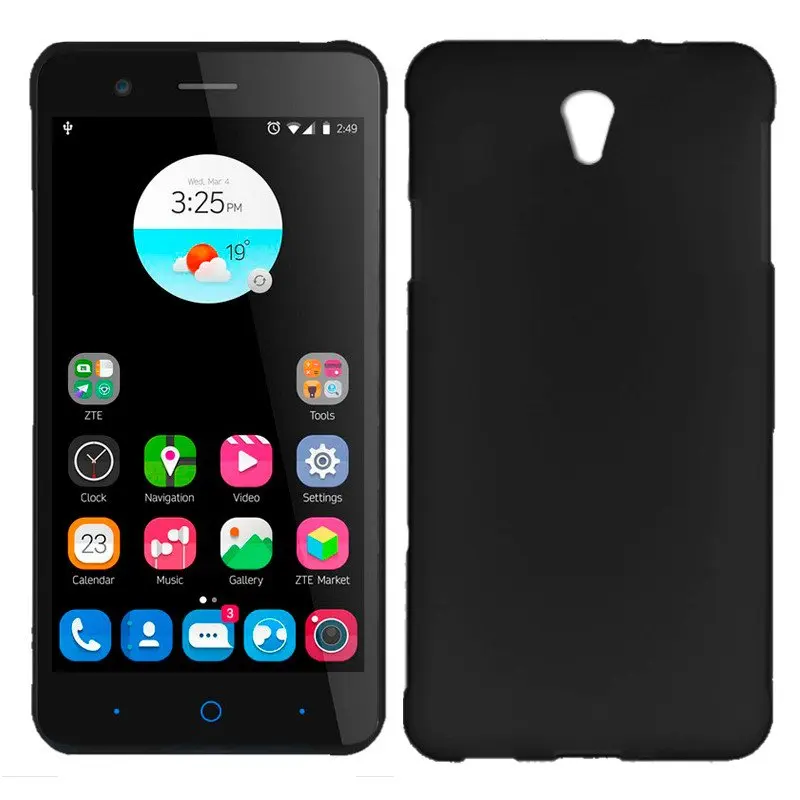 Силиконовый чехол zte Blade A510 (черный мягкий ударопрочный r|Бамперы| |