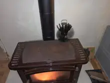 Wood Burner Stove-Fan Fireplace Heat-Powered 4-Blade Log Heat-Distribution Black Home