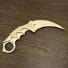 Knife Karambit No. 3 Cs: go Wood-plywood 1:1 assembled model toy-workpiece for creativity ► Photo 3/3