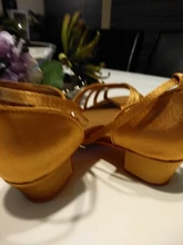 Zapatos de salón tango salsa Latino para niñas, zapatos de tacón bajo, 20 colores