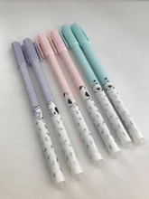 3 unids/lote lindo gato la felicidad de la vida pluma borrable bolígrafo de la Oficina de la Escuela de estudiante y de 0,35mm en azul tinta