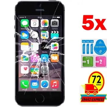 

5x Protectors Screen Tempered Glass for for APPLE IPHONE 5/5C (Generico, Not Full SEE INFO) KIT