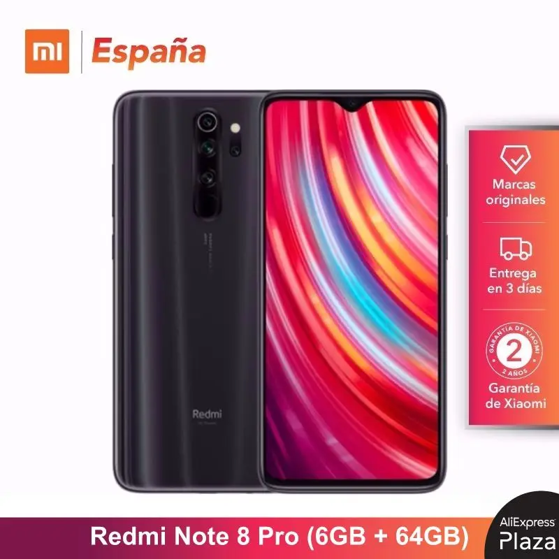 Xiaomi Redmi Note 8 Pro (64GB ROM 6GB RAM Cámara de 64 MP  Android Nuevo Libre) [Teléfono Movil Ver