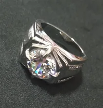 FDLK-anillo brillante de lujo para hombre, de plata, color blanco Natural, 2.5CT, banda de cristal para boda, joyería de fiesta, Tamaño 7, 8, 9, 10, 11, 12
