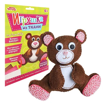 

2391194 Mishka felt toy set + beads, needle, floss
