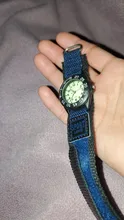 Girando bisel chico de cuarzo relojes de correas de Nylon niños lindo reloj Dial giratorio número árabe