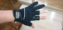 ABU Garcia-guantes de pesca de cuero de alta calidad, cómodos, antideslizantes, para pesca al aire libre, 1 par