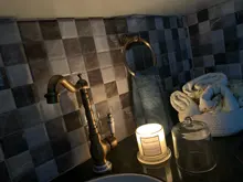 Bathroom Faucet Antique-Brass White Tap Porcelain-Handle Cold-Mixer Rotatable Single-Hole