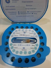 Caja organizadora de dientes para bebé, estuche para guardar dientes de leche en español, inglés, portugués y ruso, Umbilical, Lanugo, recuerdo