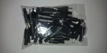 Adaptador de toma de corriente DC, conector macho de 3,5mm, 3,5mm x 1,35mm, color negro, 10 Uds.