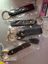 LLavero de cuero PU con correa de cuero, llavero informal con cordón para la cintura, para coche, regalo de joyería