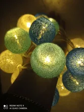 Cotton Balls Lights Lighting-Decoration Led-Fairy-Garland Leds Bedroom Holiday Christmas-Party