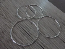 Pendientes de aro de 100% Plata de Ley 925 para mujer, aretes de aro de plata simples, Piercing