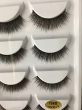 Pestañas postizas 3D de visón, pestañas largas y esponjosas hechas a mano, utensilios de maquillaje para ojos G806, 5 pares