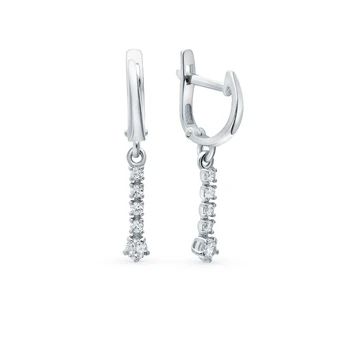 

Silver earrings with cubic zirconia sunlight sample 925
