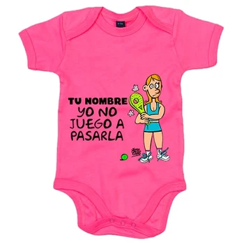 

Baby bodysuit Padel she I don't play pass customizable with name