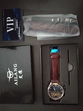 AILANG Marca original 2019 doble Tourbillon reloj masculino mecánico automático último diseño reloj doble volante para hombre reloj mecánico automático moda casual hombre de negocios Luminosa impermeable Reloj