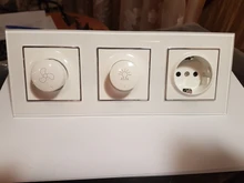 Curtain Switch-Socket Back-Wallpad White-Button French Free-Combination Round Reset DIY