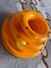 Torre de juguete para gato, torreón de tres niveles con pista de disco y pelota de entrenamiento, plato de diversión, triple, para inteligencia de mascotas