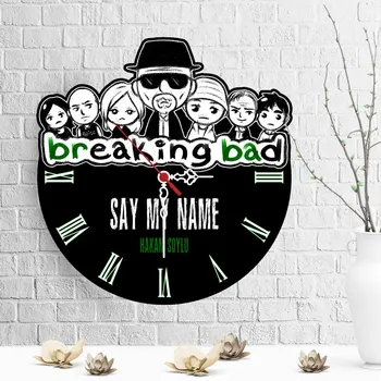 

Personalized Custom Breaking Bad Design Wooden Wall Clock-1