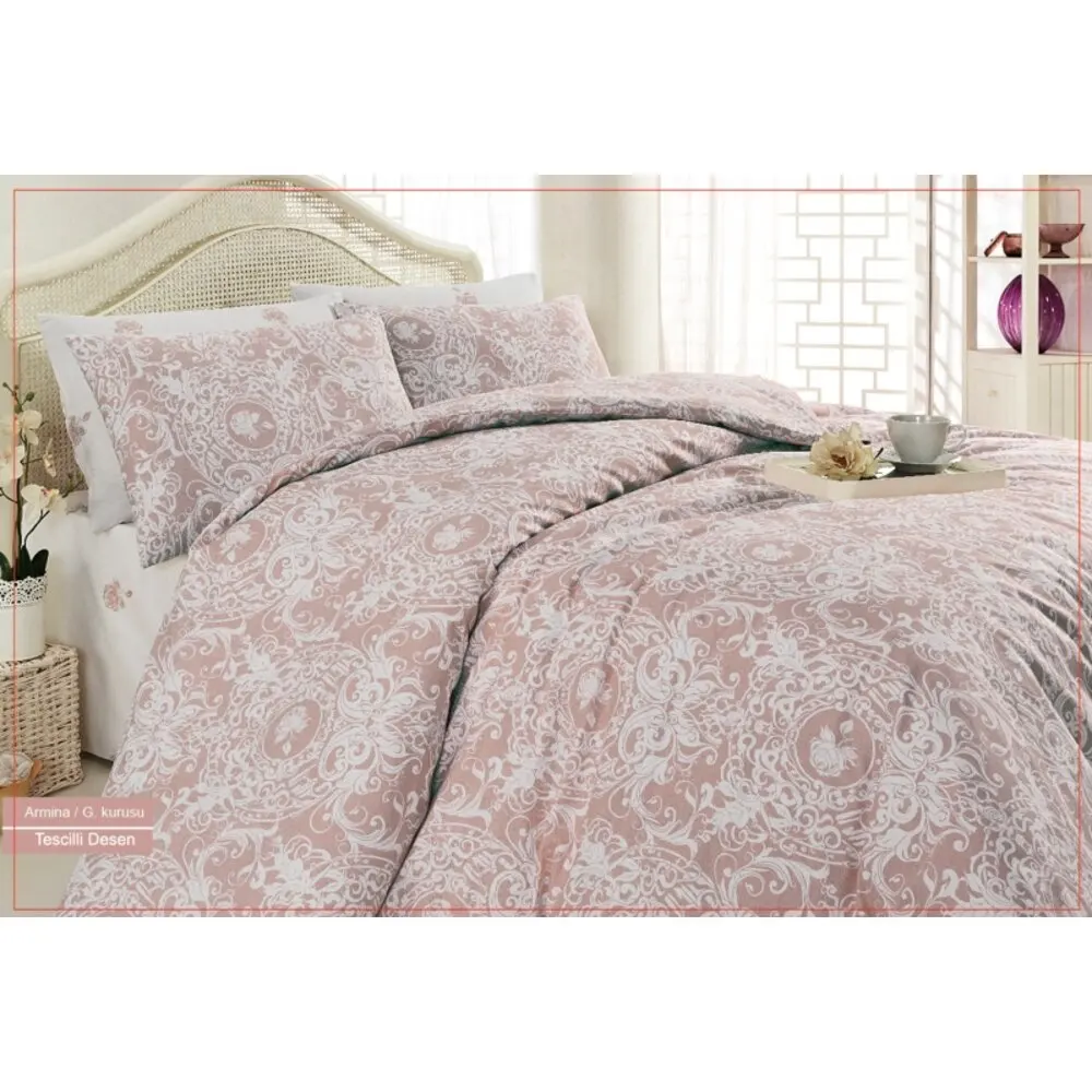

Gold Case Ranforce 100% Cotton Twin Size Set Duvet-Armina Dusty Rose