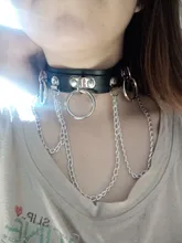 Collar gótico Punk Rock de estilo Harajuku, Gargantilla de cuero PU con corazón y punta redonda, accesorios para el cuerpo